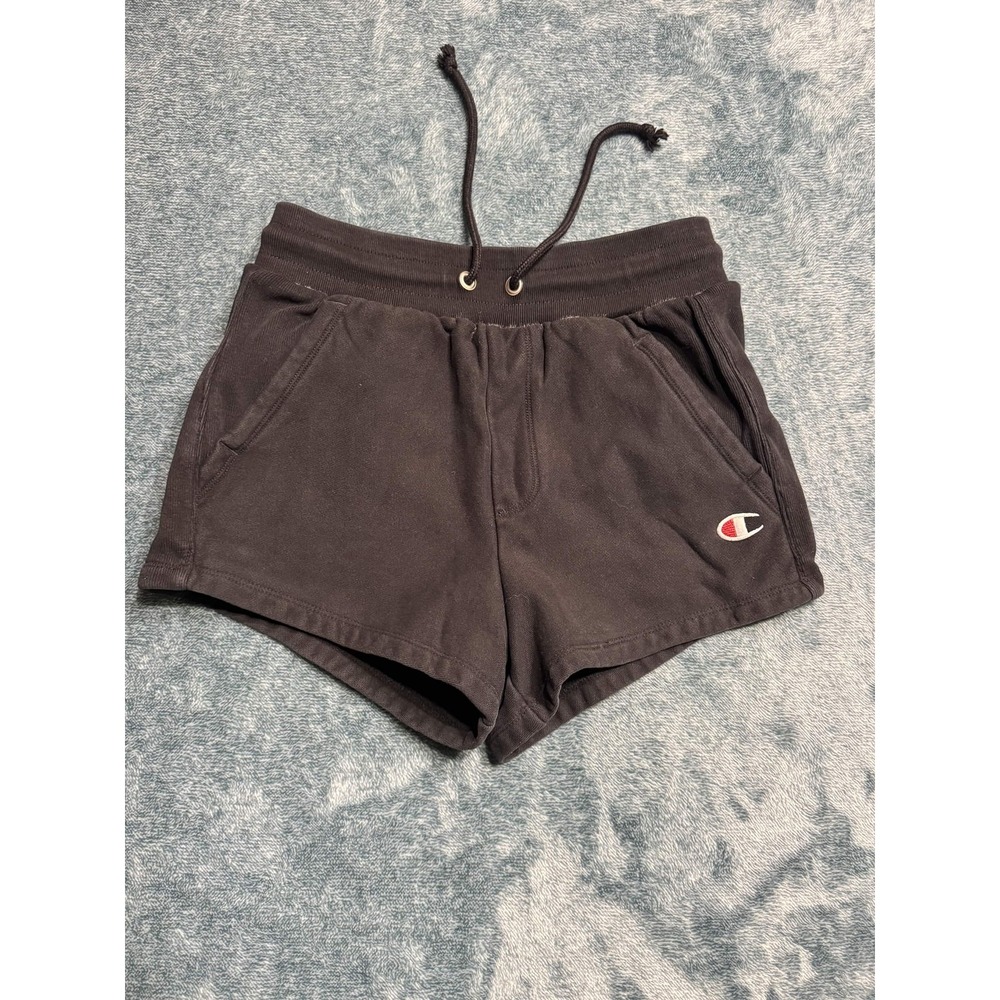 Champion Reverse Weave Sweat Shorts Womens S Black Athletic Gym Workout Pockets